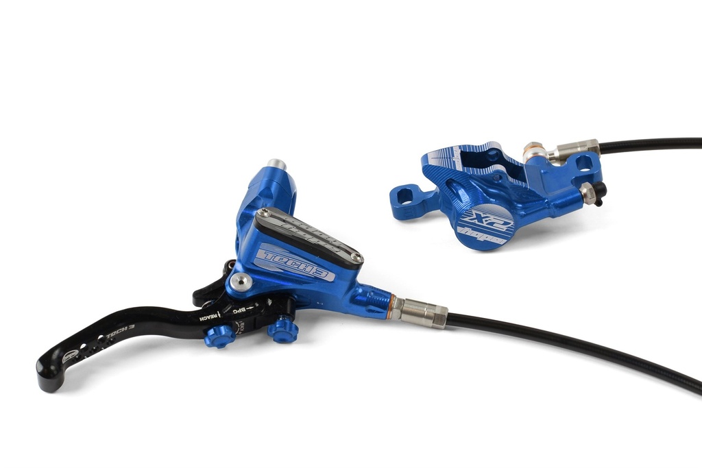 Hope Tech 3 X2 - UK fitting (Front R/H) -  Blue
