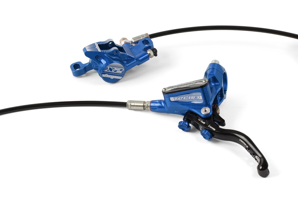 Hope Tech 3 X2 - UK fitting (Rear / L/H)  - Blue