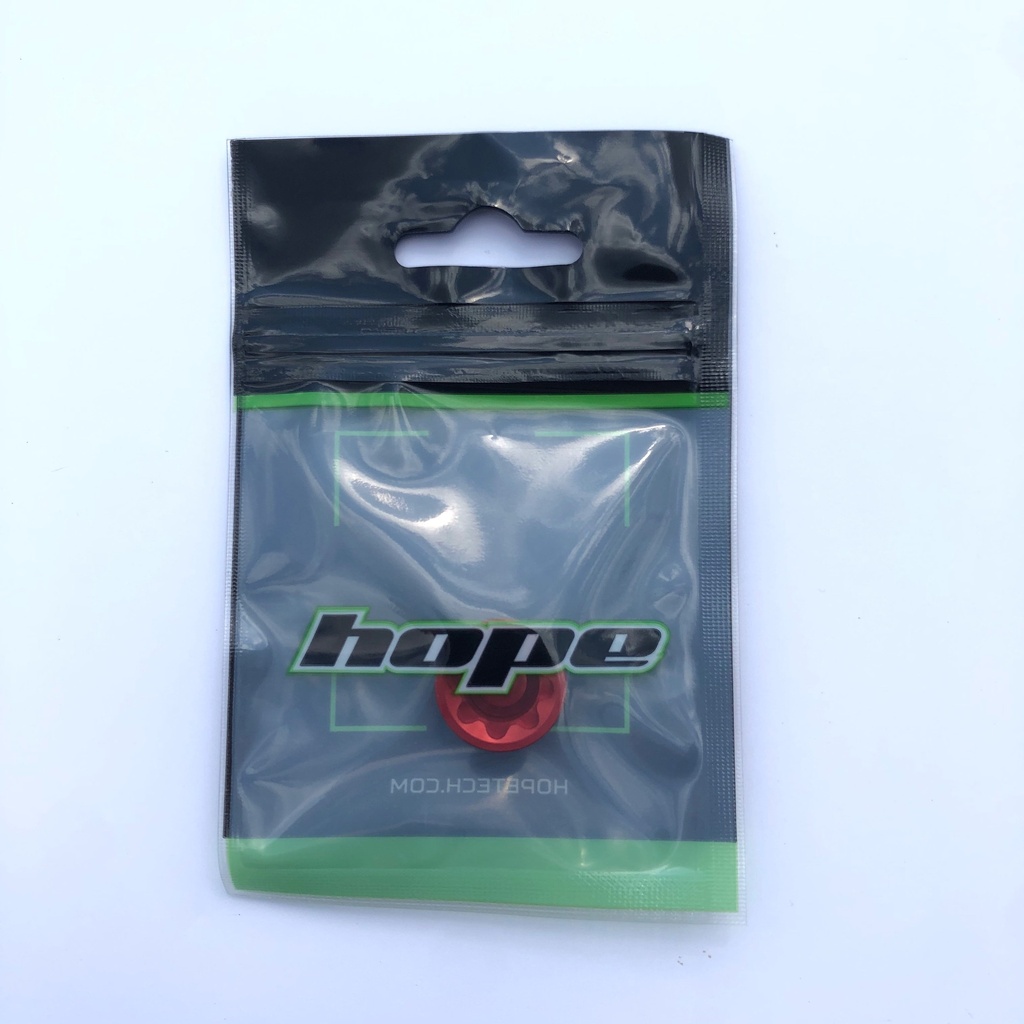 Hope V4 Small / E4 Caliper Bore Cap - Red