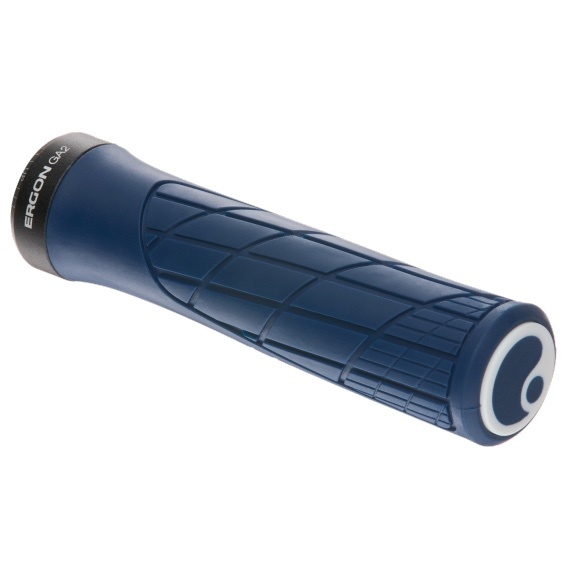 [424 114 90] Ergon GA2 Handlebar Grips - Nightride Blue