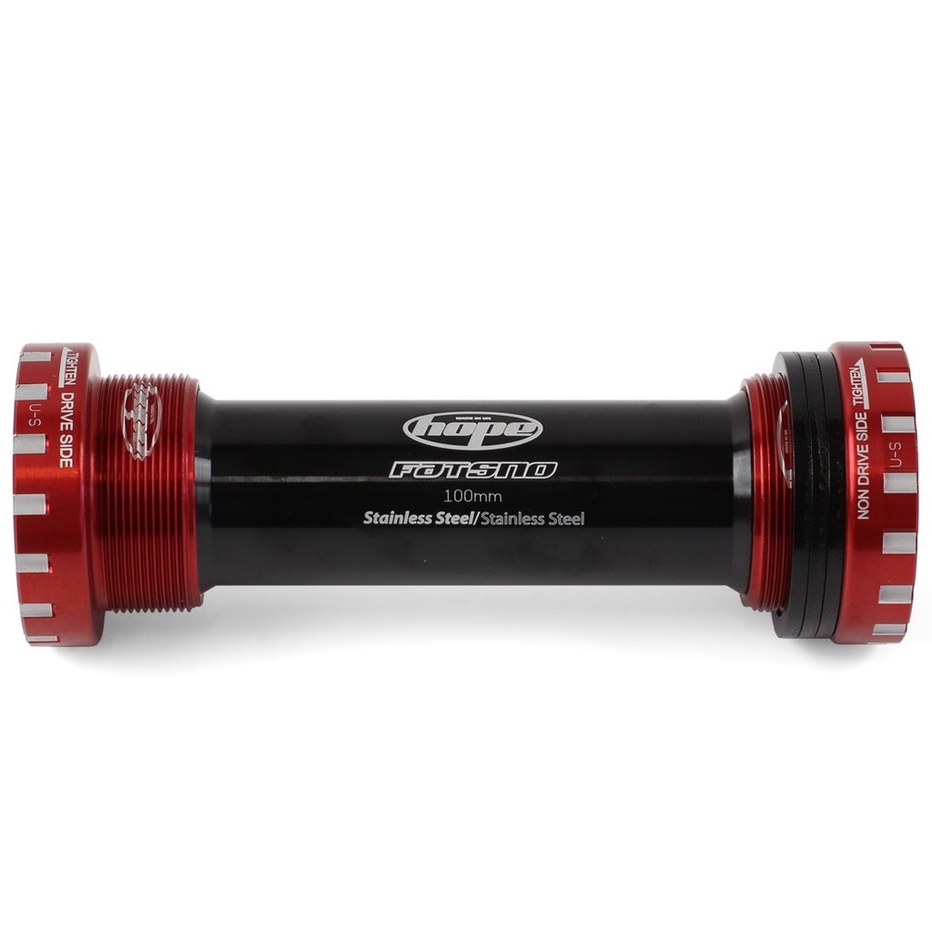 [BBSSFATR] Hope FatBike Bottom Bracket Stainless 100mm - Red