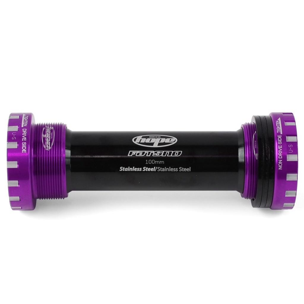 [BBSSFATPU] Hope FatBike Bottom Bracket Stainless 100mm - Purple