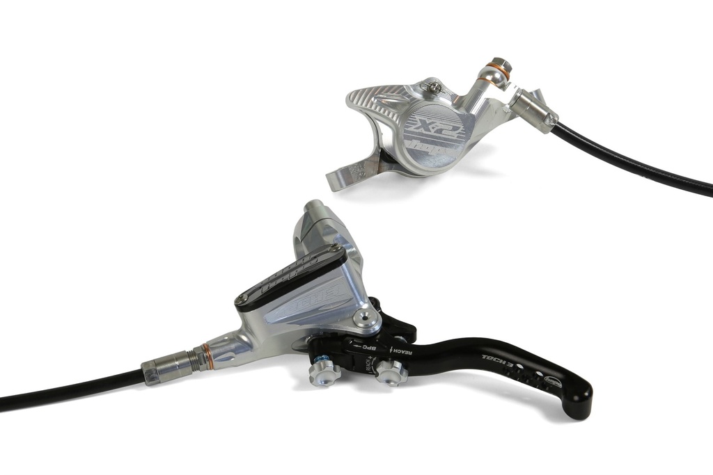 Hope Tech 3 X2 - UK fitting (Rear / L/H)  - Silver