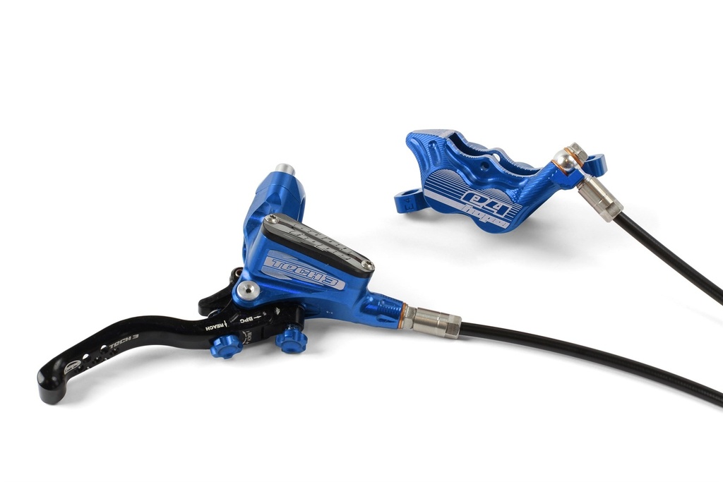 [T3E4BFR] UK spec Hope Tech 3 E4 Front brake - Blue - No Rotor